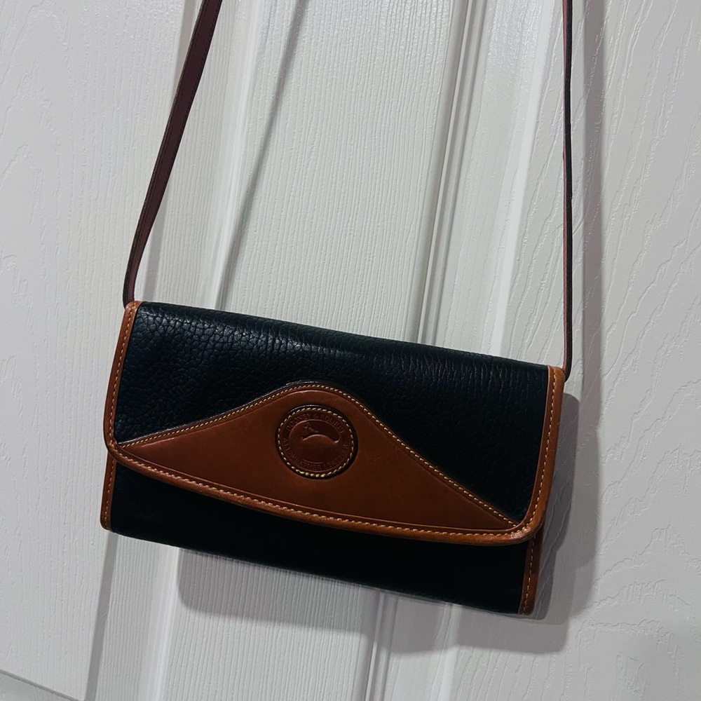 Dooney & Bourke Black and Tan Crossbody Bag